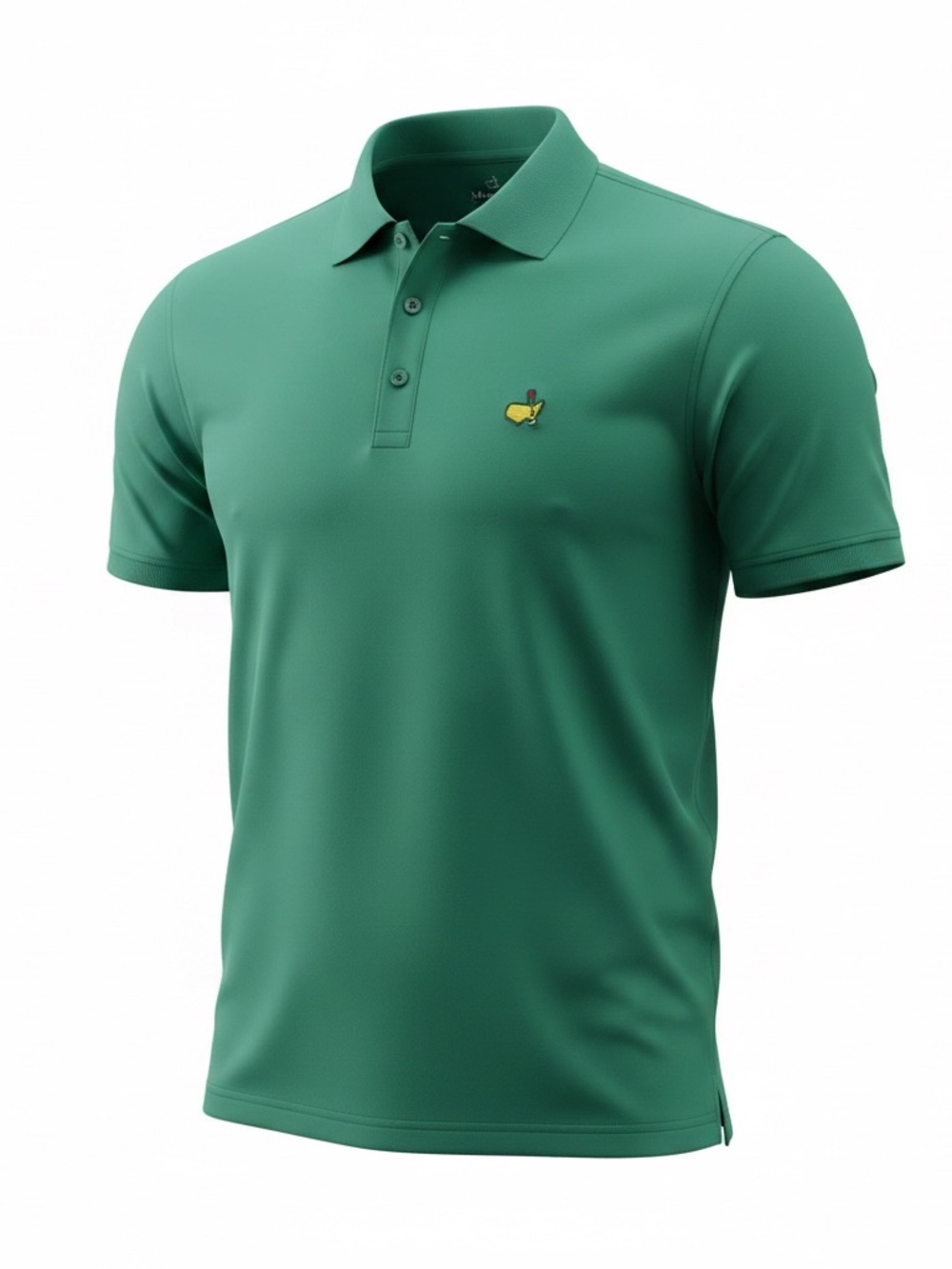 Masters Green Polo Shirt with Yellow Logo
